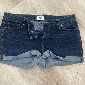 Paige Shorts Size 29 Womens Jimmy Jimmy Short Cuffed Stretch Blue Denim